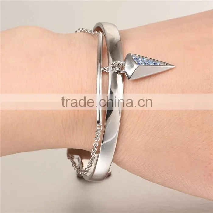 925 Sterling Silver Cuff Style Latest Design Daily Wear Bangle PB003