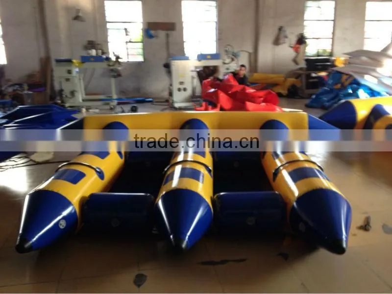 excellent interesting flying inflatable boat for sale, high quality inflatable flyiing fish boat for adults