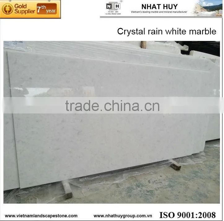 Crystal rain white marble