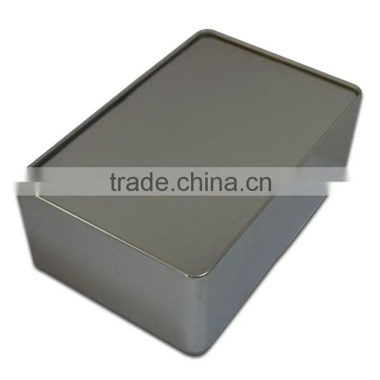 White and black metal tin box/Rectangular tin box/tin box with sliding lid