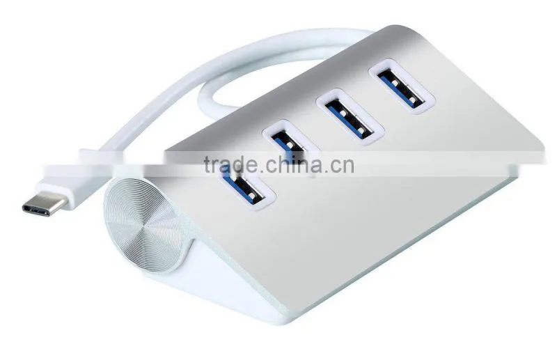 Aluminum casing NEW USB 3.1 Type C to 4 ports USB 3.0 HUB