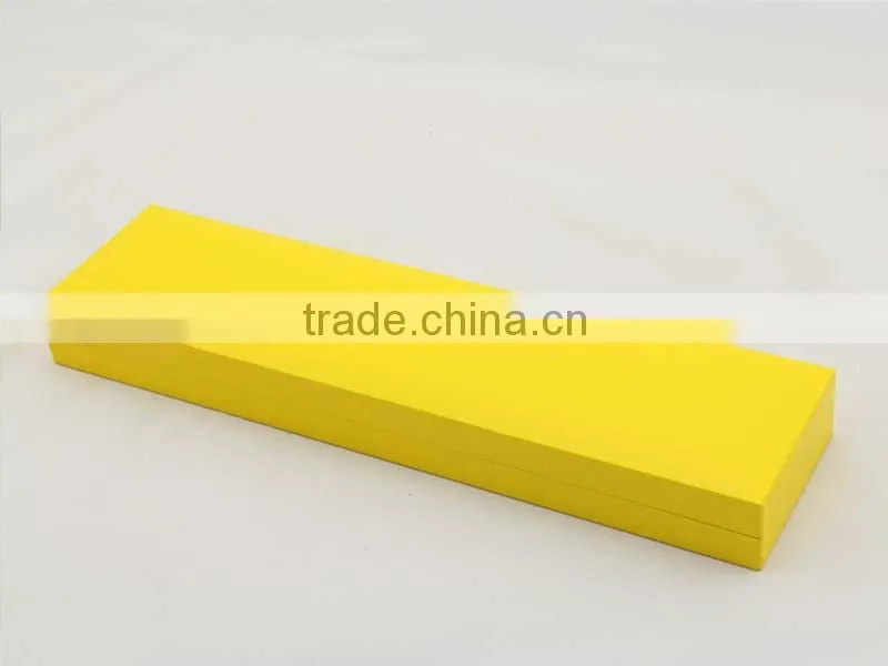 Custom Luxury jewelry box packaing with satin lining in yellow