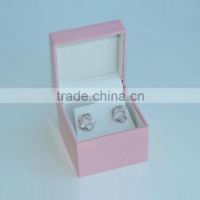 Luxury custom made pink jewelry boxes with sleeve and velvet lining