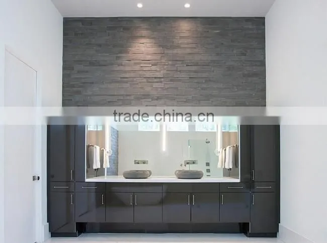 Modular European style melamine bathroom set led cabinet light