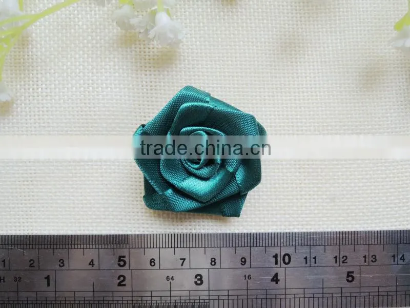 Wholesale handmade mini satin ribbon rose in stock