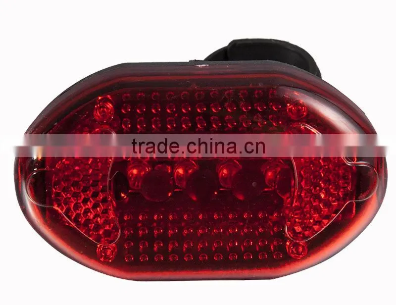 Plastic led bicycle rear light powered by 2*AAA batteries