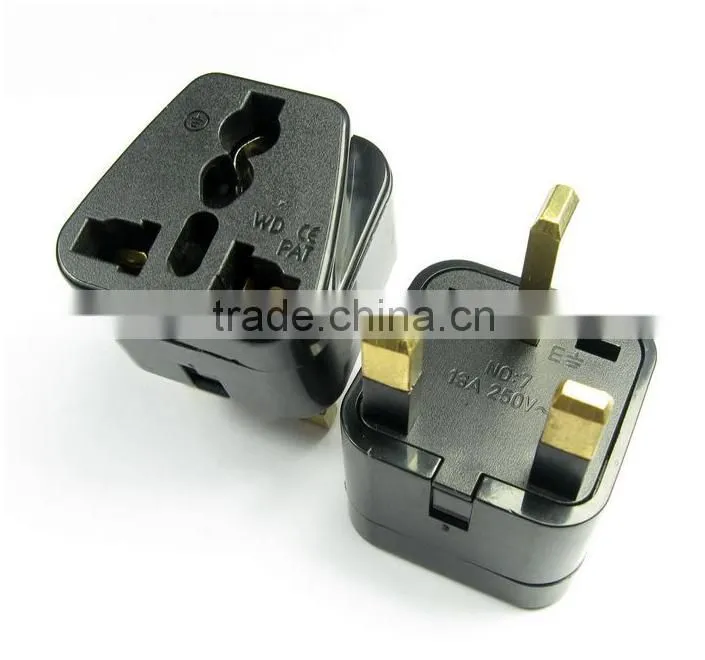 UK Plug Male 3 Pin to UK Male Socket Universal Adapter