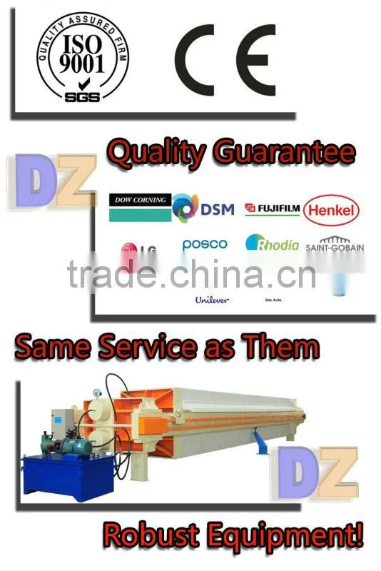 High Efficiency Chamber Filter Press for Clay Dewatering