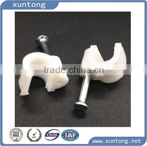 Square cable clips with steel nail/flat cable clips