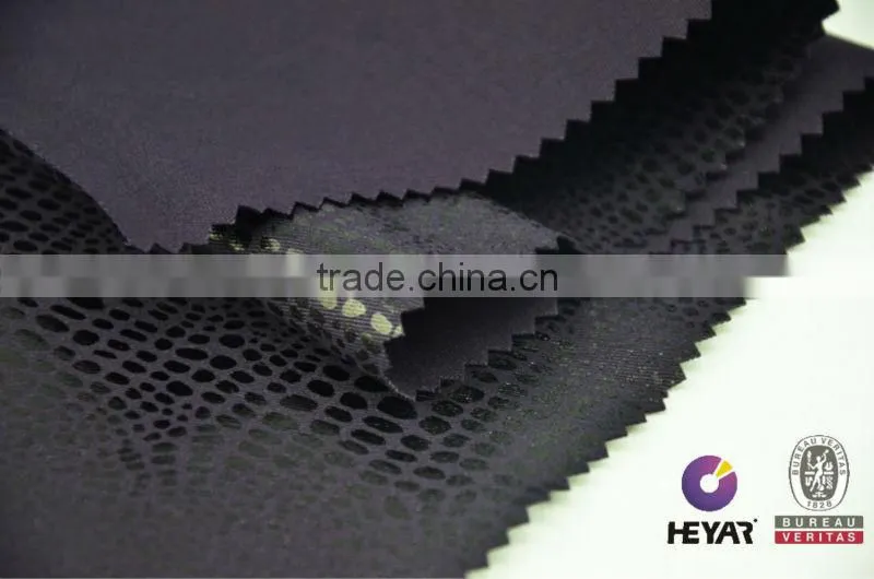 Embossed Coating Snake Printed Fabric