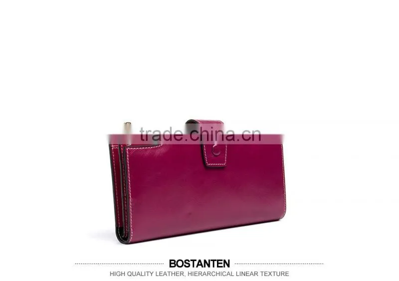vintage leather long purse and wallet women clutches wallet wholesale