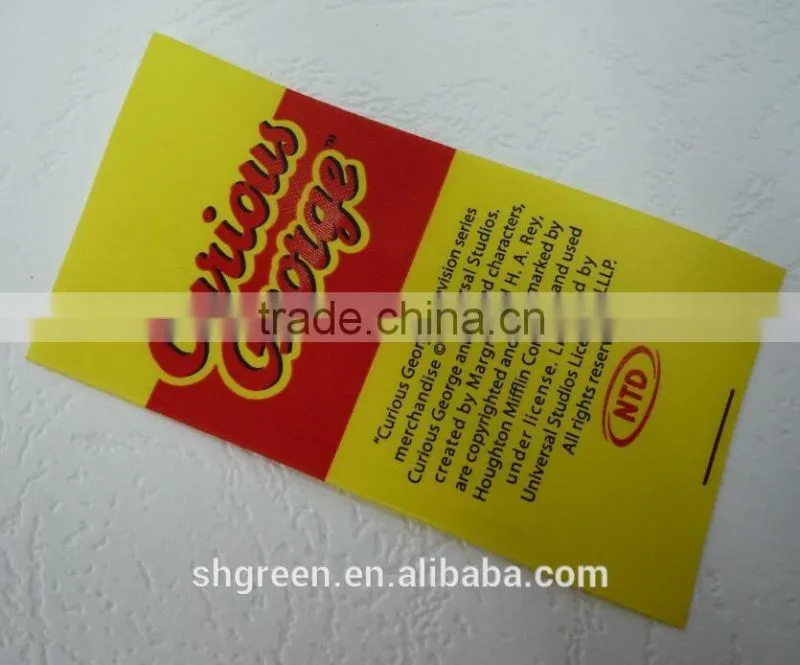 full color printing label for polo shirt
