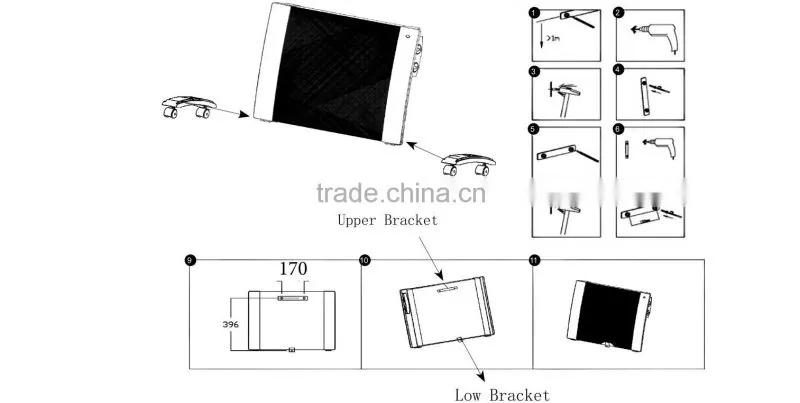 wholesale mica heater with pilot lamp wall mounting mica radiator heater hanging heaters