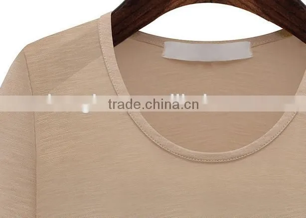 OEM Fashion 2015 Cheap Women Tshirts Custom Printing Short Sleeves Round Neck Summer Casual Tshirt Women Cotton Tshirt