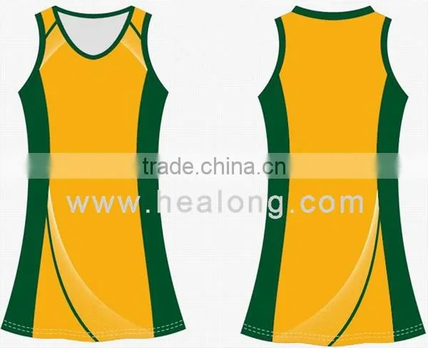 cheap dye high quality custom netball jersey