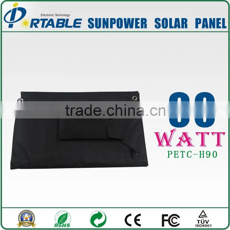 Portable solar power charger high efficiency sunpower solar charger with 5v 18V Port