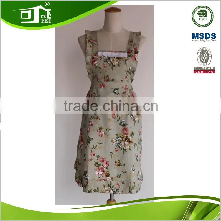 trade assurance korean design hosehold two pockets kitchen apron