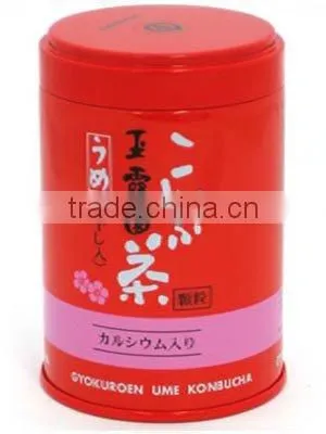 Instant low calorie ume plum seaweed kelp tea soup in 40g can