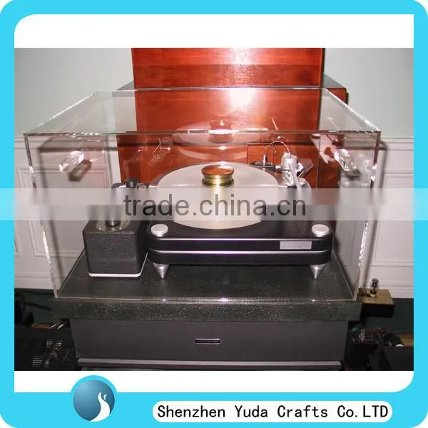 Square perspex turntables acrylic machine covers instrument dust cover