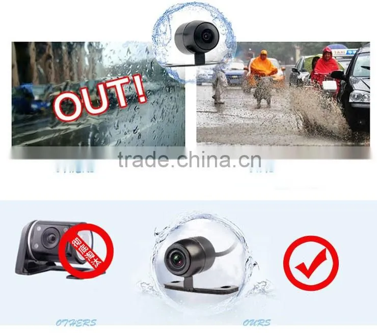 Navi car dvr Dual Camera parking rear view mirror car camera recorder 168