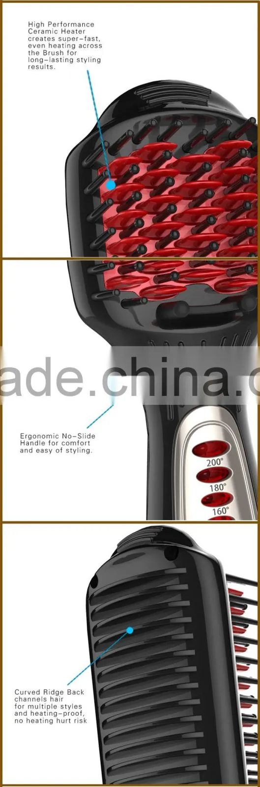 Modeling,Curly and straight hair fast the product straight comb