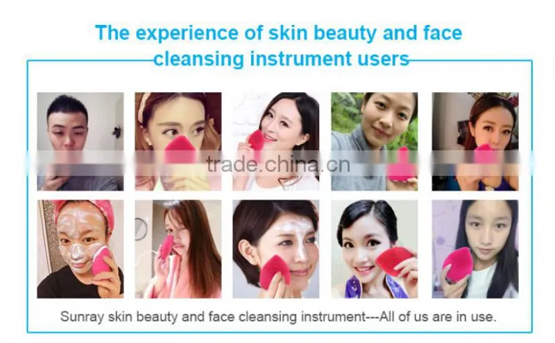 Cheap Waterproof Sonic Electric Facial Cleaner Brush With USB Wireless Charging