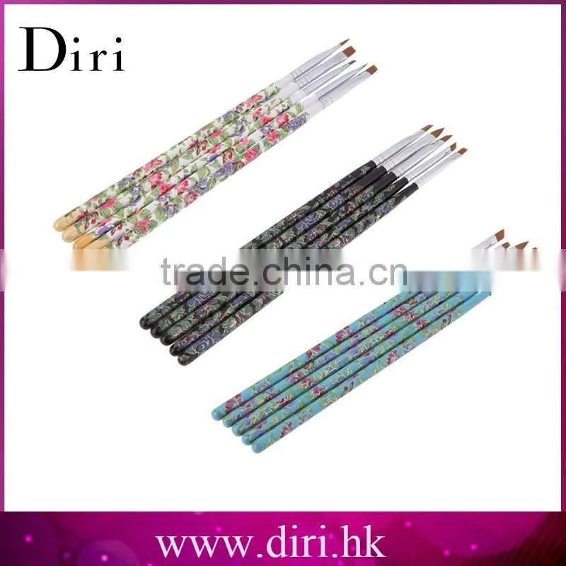 Wholesale professional Nylon Hair Gel Nail Art Brush with Acrylic Handle