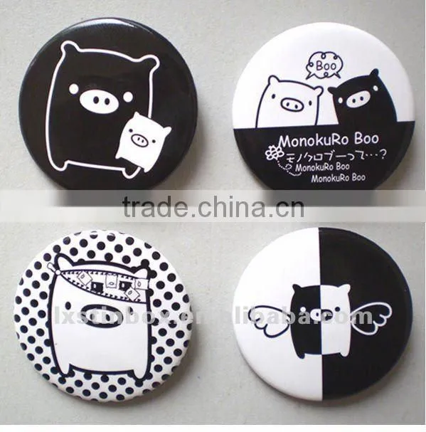 round tin badge