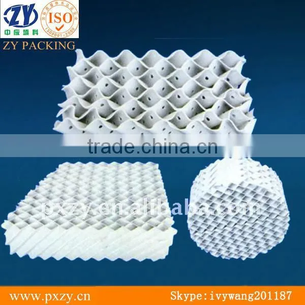 Acid resistant ceramic,Ceramic structured packing,ceramic corrugated stuctrued packing,tower internals