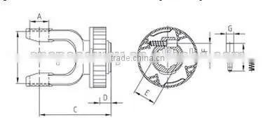 1 3/8" Z6 quick release yoke of PTO shaft