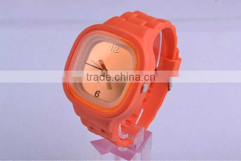 Multicolor fantastic beautiful energy strap silicone watch with analog dispaly