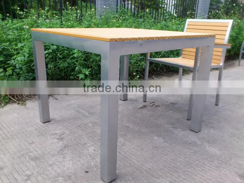 A - outdoors furniture coffee ps-wood table and chairs CF904C+27071