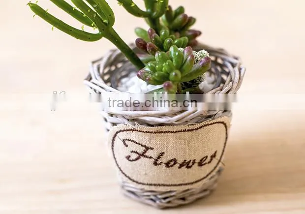 New design wicker woven garden basket wicker garden tools basket