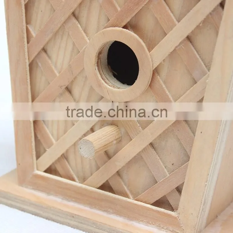 New Natural colour Wooden Bird House,Popular wooden bird house,Cheap
