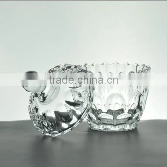 Wholesale unique glass candy boxes with lid for sale