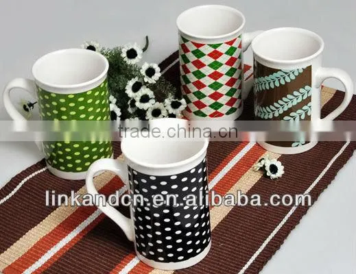 wonderful and hot sale ceramic coffee cup with different decal