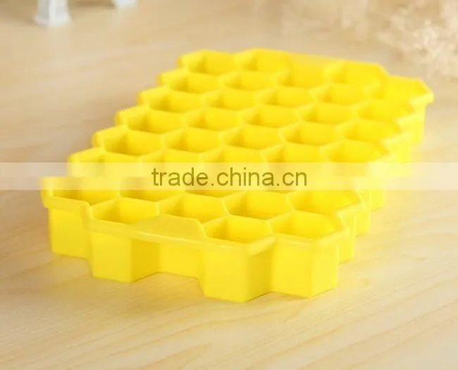 CY175 Honeycomb shape grids food grade silicone ice cube for home DIY