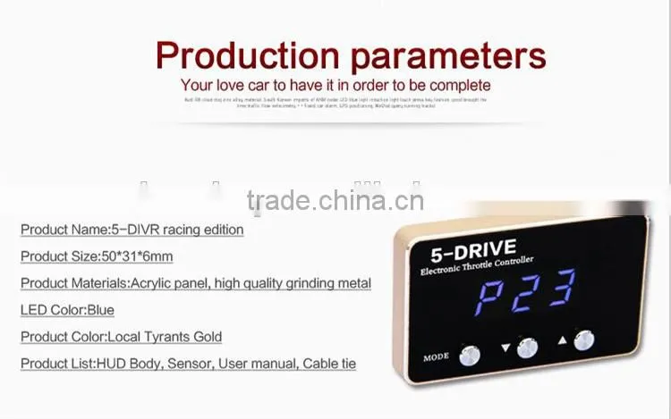 5-DRIVE racing edition HUD Display Multi-function With Speed, Tire Pressure, GPS Car Head Up Display