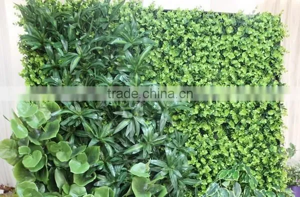 SJLJ013360 direct selling artificial leaves wall / fake plastic grass wall for wall decoration