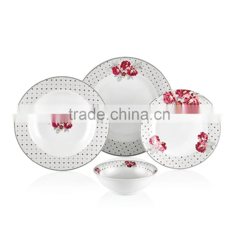 Fine porcelain 12pcs/16pcs/24pcsdinner set ceramics dinnerware
