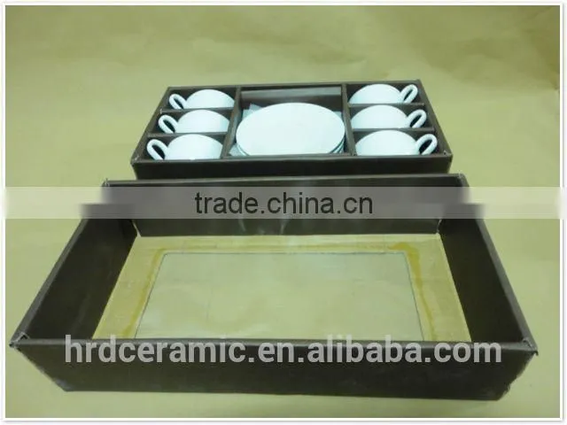 6 pcs Customized Logo Snack Plate Porcelain