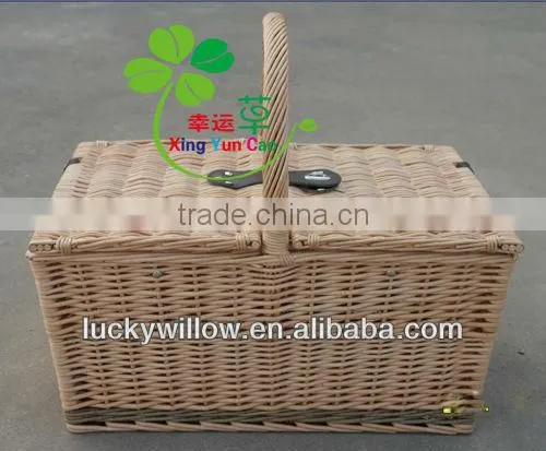 hand-made crafts willow storage baskets with handle&Lid