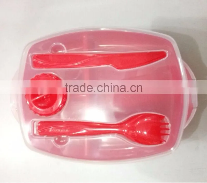 BSCI Factory LFGB FDA Passed 3 Compartment Lunch Box,Plastic Food Container
