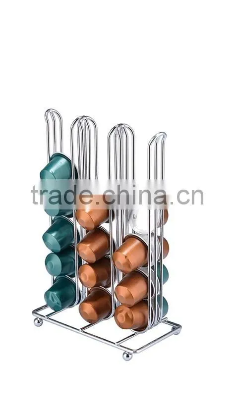 metal wire Nespresso coffee pod storage /coffee capsule holder/coffee mug holder
