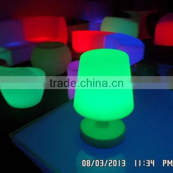 Modern Luminous Egg Shape LED Table Light Lamp with Rechargeable Battery