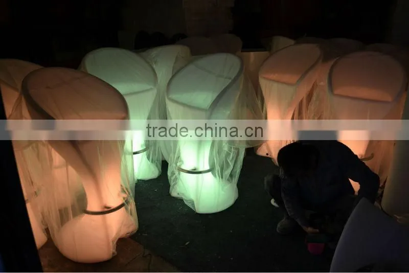 led high bar stool/RGB lighting PE chair