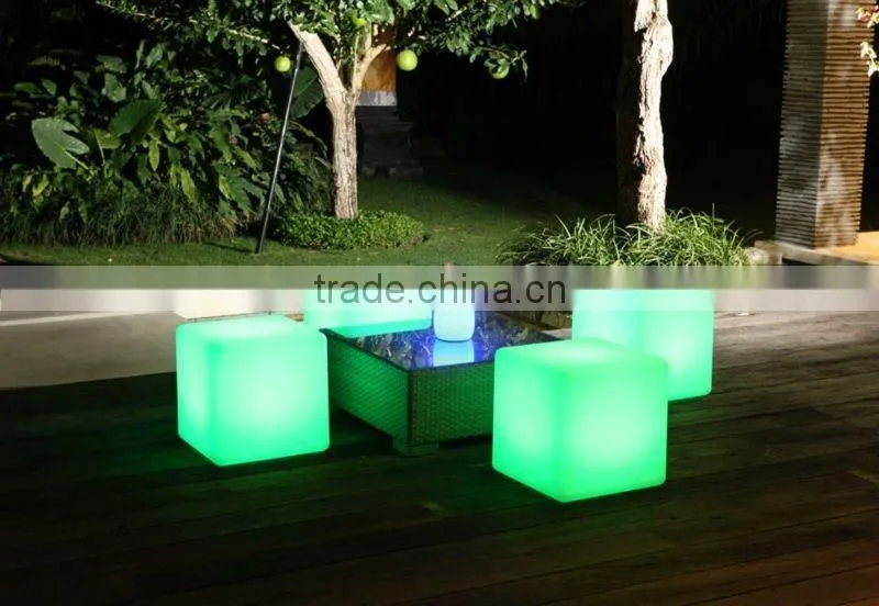 illuminated cube chair/interative bar table/nightclube furnituretable