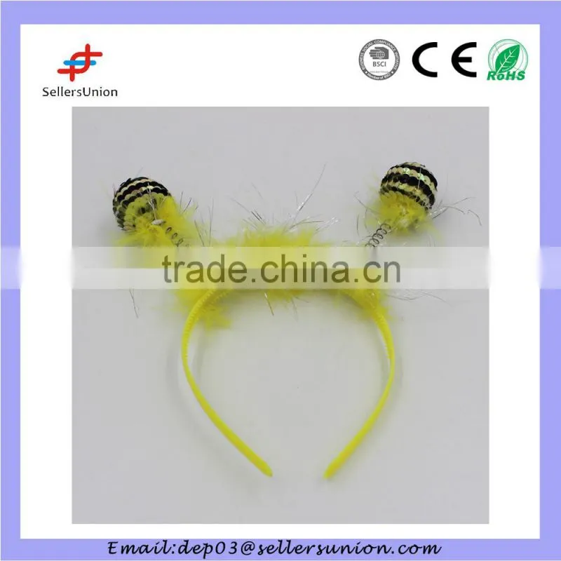 2015 Feather Bling Bling Sequins Ball Party Hair Accessories For Kids