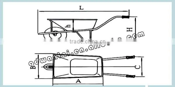 wantai air wheel concrete wheel barrow WB6200