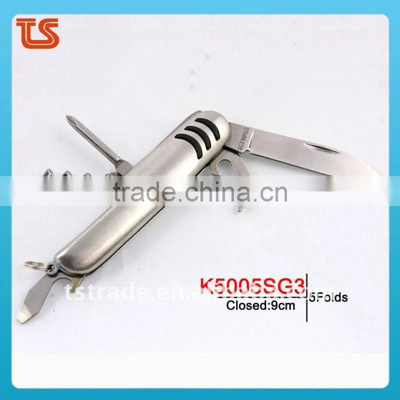 2014 Stainless steel multi folding pocket strider knife tools (K5011G30)